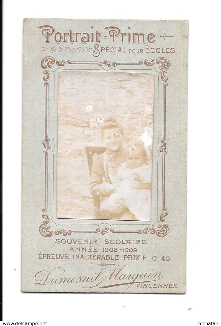 KB1639 - PORTRAIT PRIME 10.5 X 6.5 CM - DUMESNIL MARGUIN VINCENNES - 1908 - Personnes Anonymes