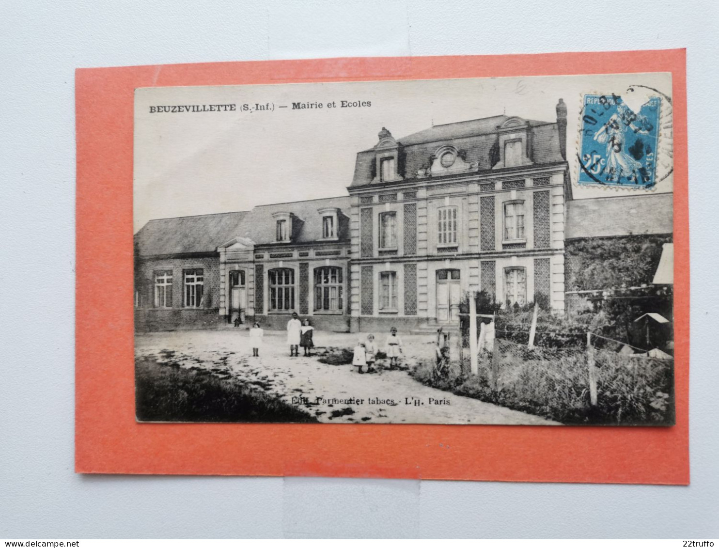 A-76-CPA-BEUZEVILLETTE - Mairie Et Ecoles - Autres & Non Classés