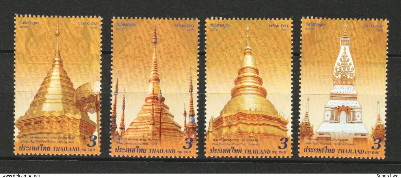 Thailand 2020 Weisai Festival Pagoda Architecture,4v MNH - Tailandia