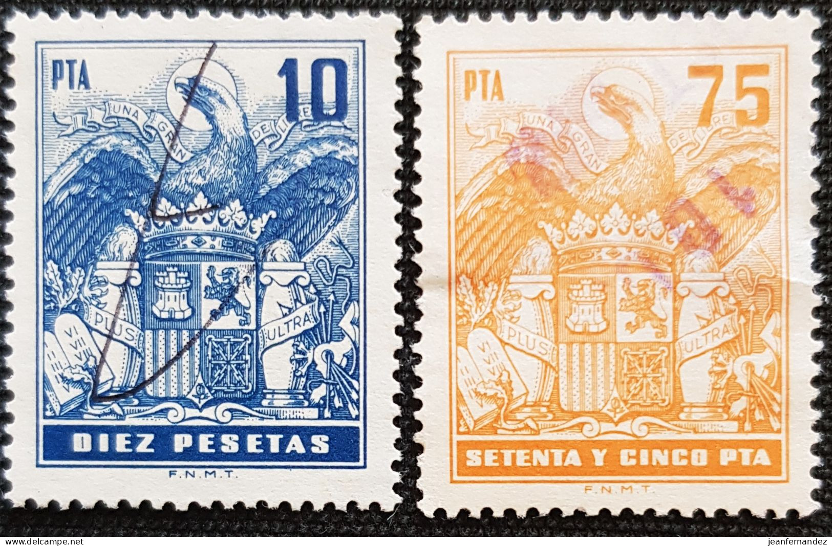 Fiscales Aguila  10_75 PTAS - Revenue Stamps