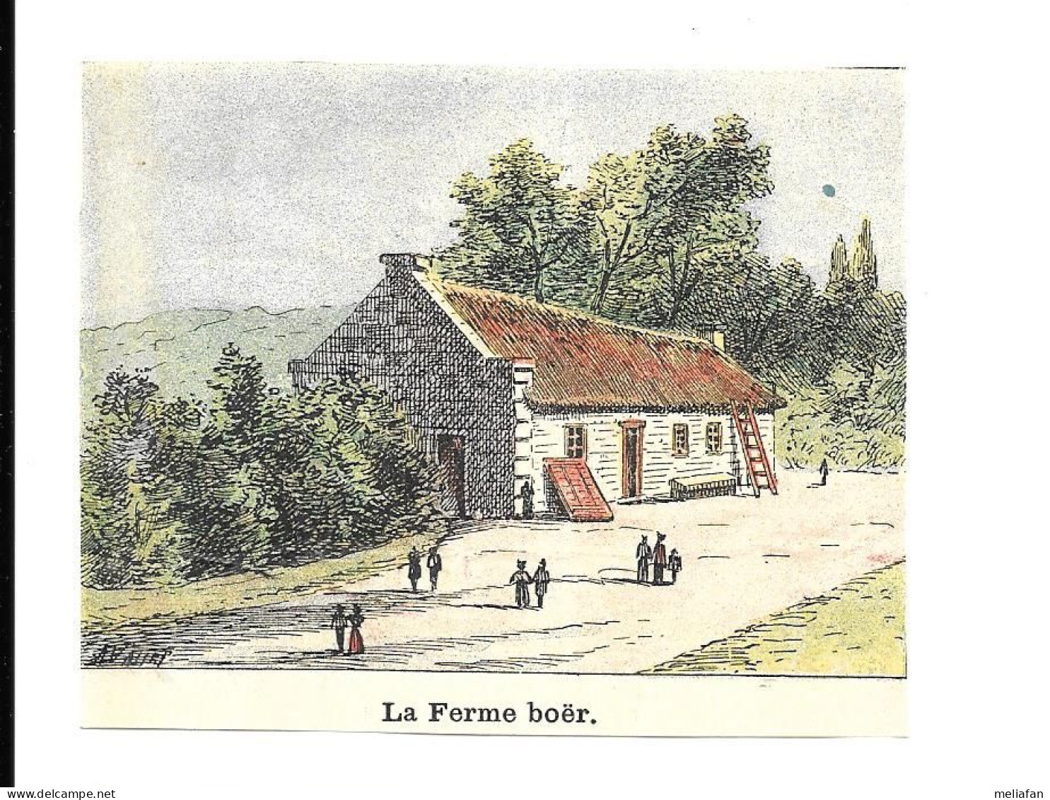 BA26 - IMAGE PAPIER EXPOSITION UNIVERSELLE PARIS 1900 - FERME BOER - AFRIQUE DU SUD - DESSIN VASSET - Otros & Sin Clasificación