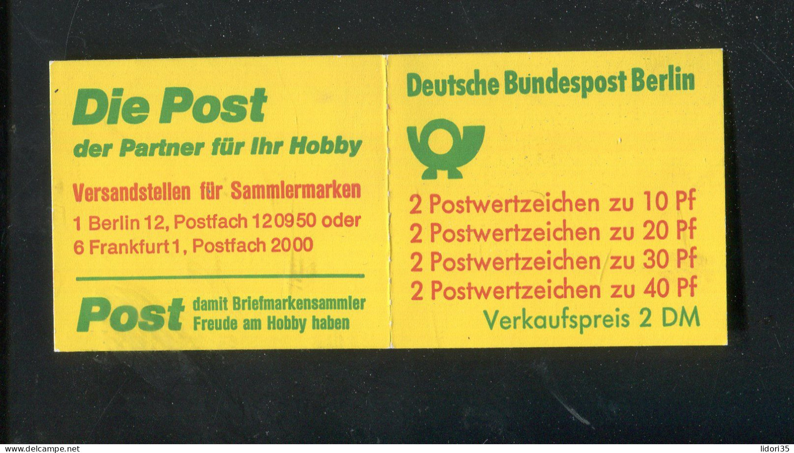 "BERLIN" 1974, Markenheftchen Mi. 9c I OZ ** (L1270) - Booklets