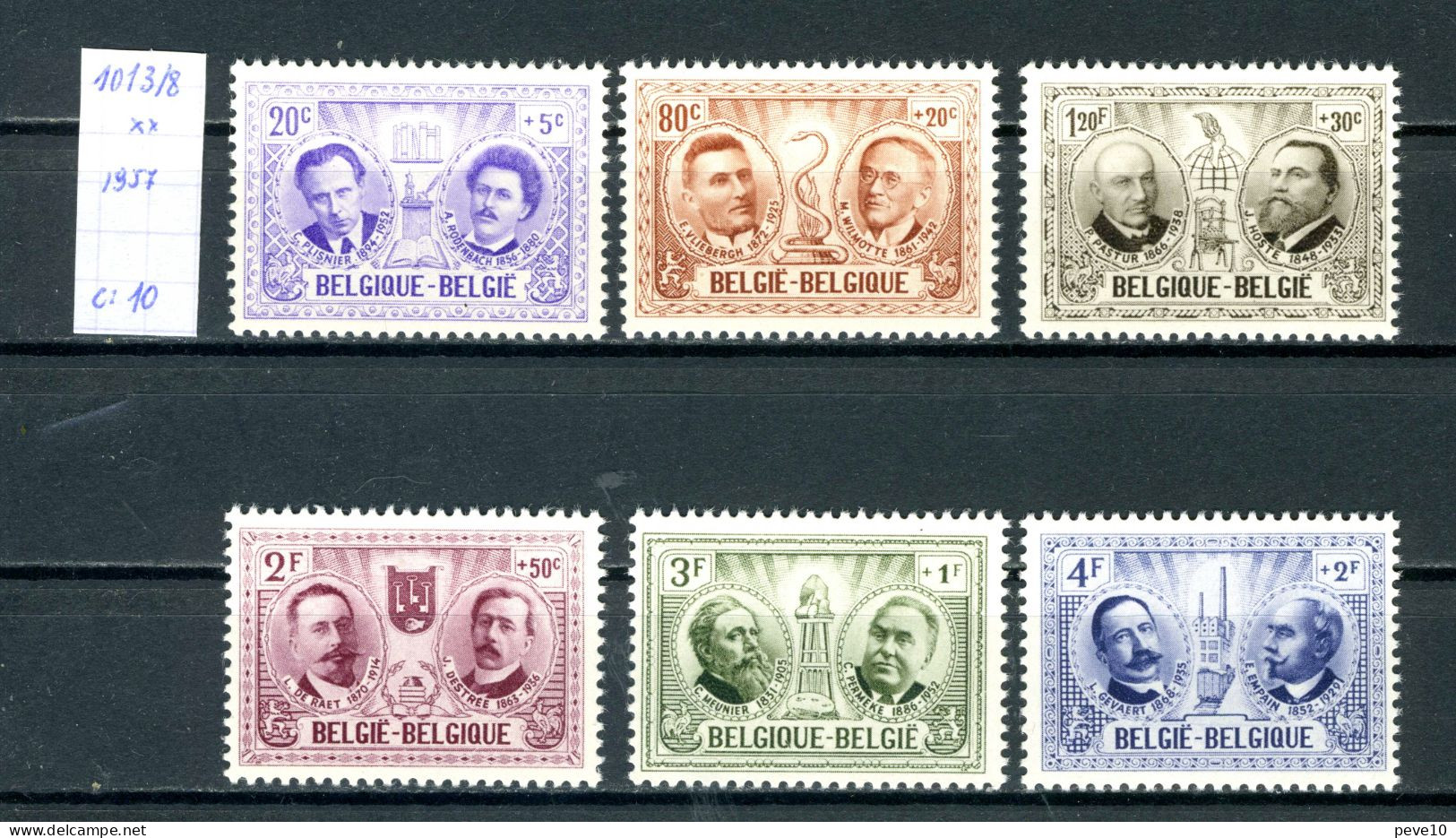 Belgique    N° 1013/18    Xx  Hommes Célèbres - Unused Stamps