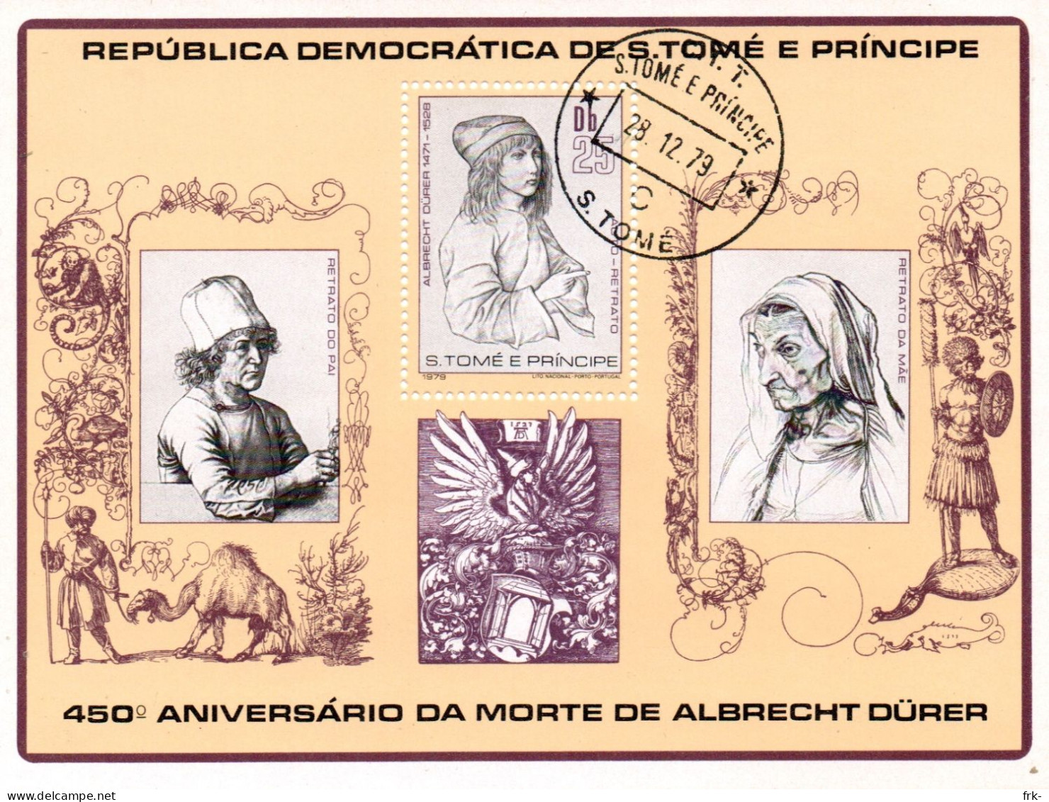 Republica Democratica De S. Tomas R Principe Foglietto 1979 - Sao Tome En Principe