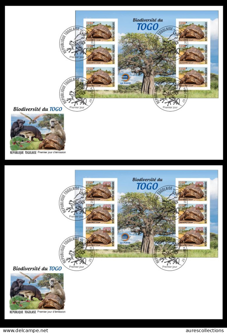 TOGO 2024 FDC MS 6V IMPERF - REGULAR & OVERPRINT - TURTLE TURTLES TORTUES TORTUE REPTILES - BIODIVERSITY BIODIVERSITE - Schildkröten