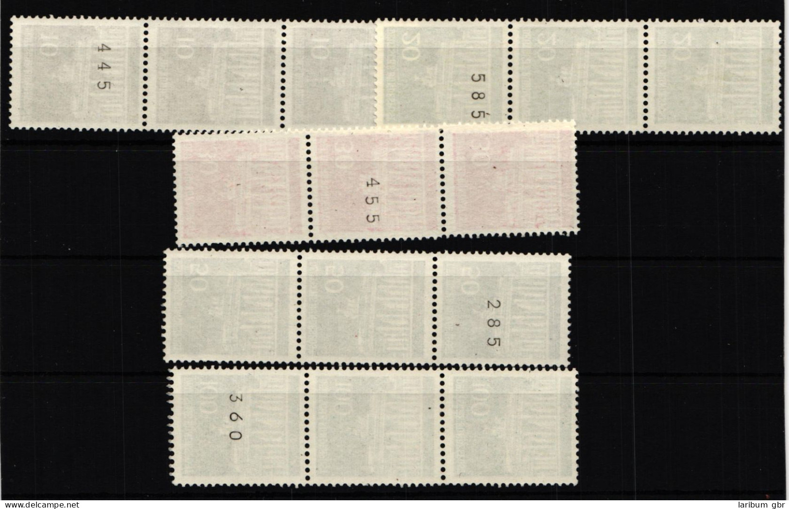 BRD 506-510 WR Postfrisch 3er Streifen #HJ576 - Autres & Non Classés