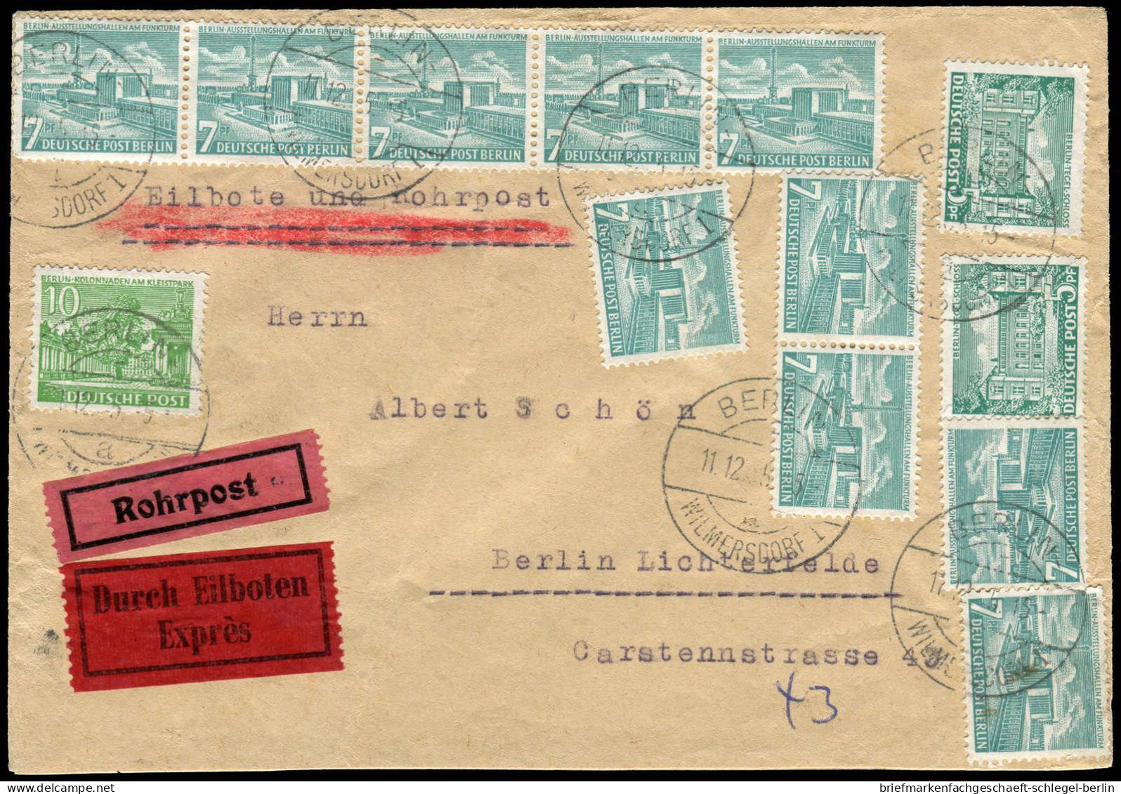 Berlin, 1955, 44 (2), 47, 121 (10), Brief - Andere & Zonder Classificatie