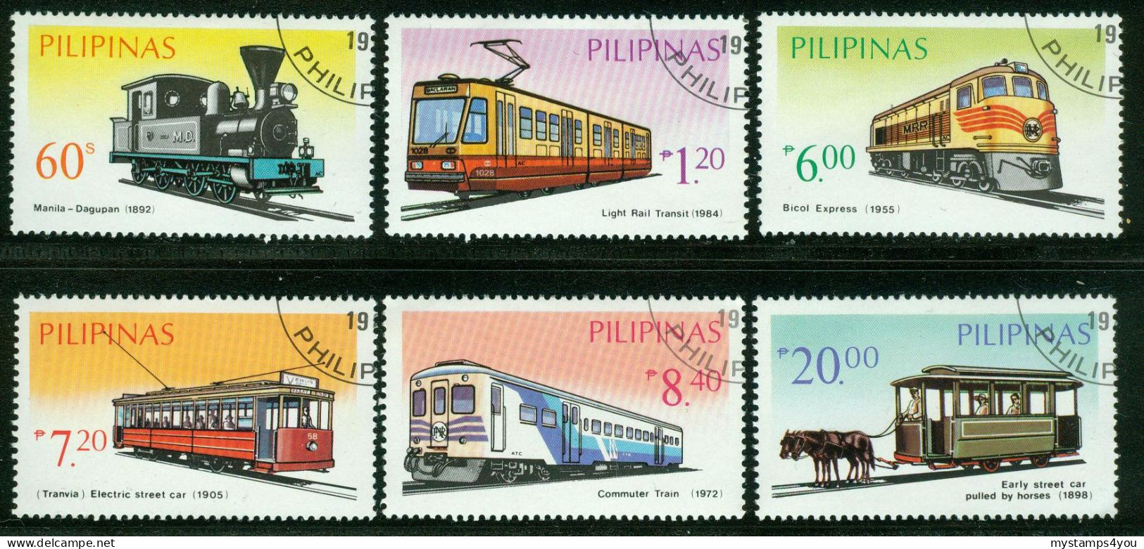Bm Philippines 1984 MiNr 1639-1644 Used | Rail Transport #kar-1003b - Philippinen