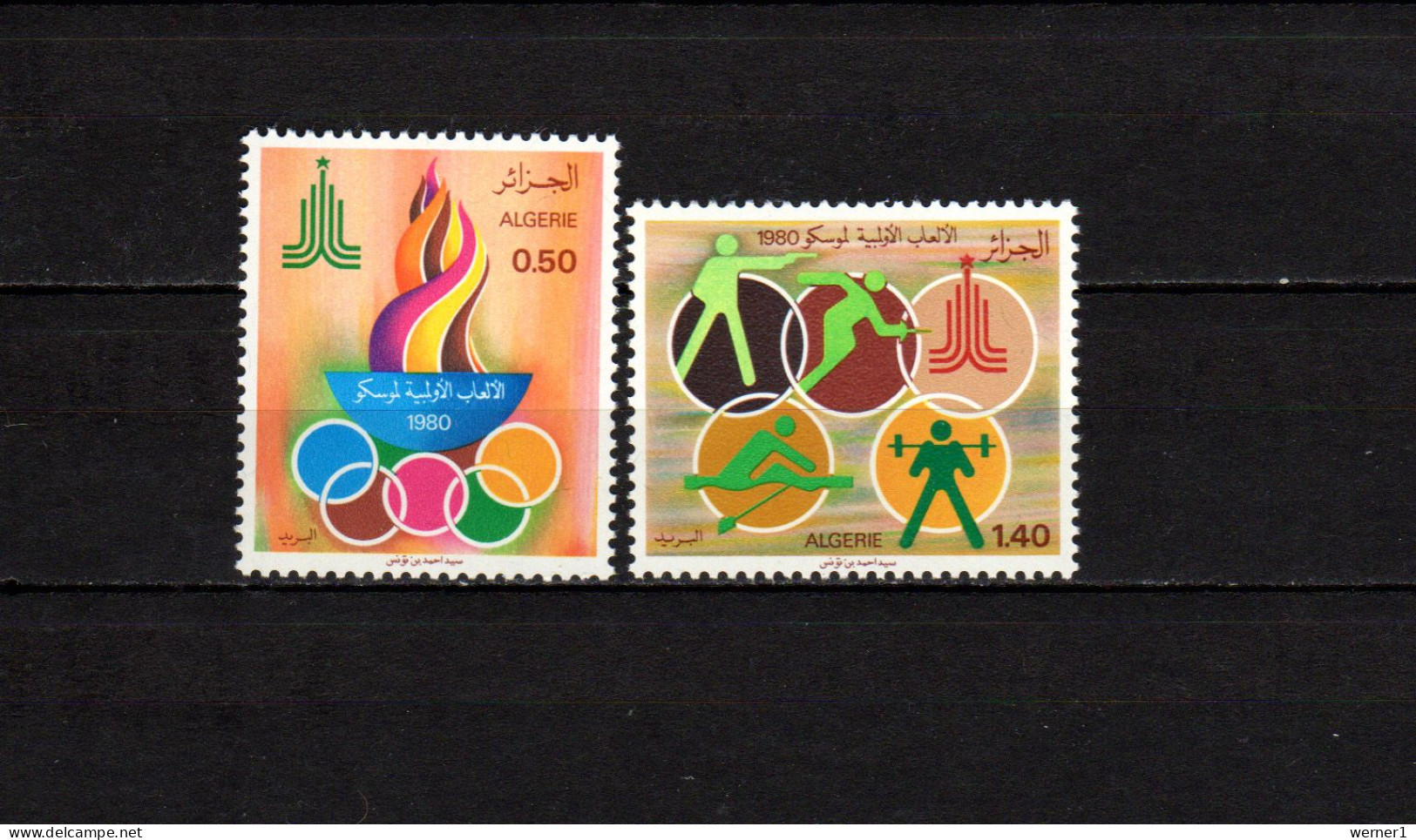 Algeria 1980 Olympic Games Moscow Set Of 2 MNH - Summer 1980: Moscow