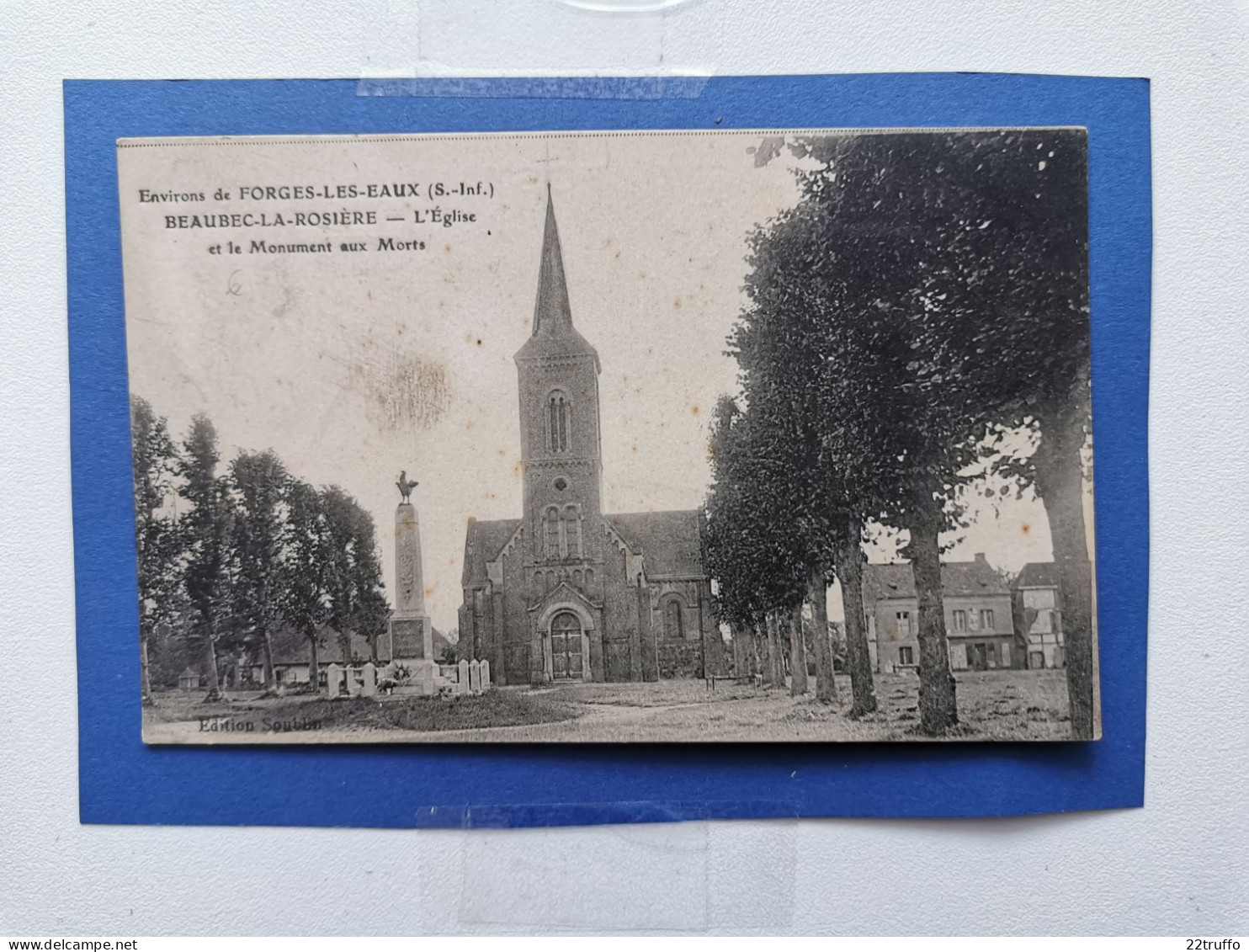 A-76-CPA-BEAUBEC-LA-ROSIERE - Environs De Forges-Les-Eaux - L'Eglise Et Le Monument Aux Morts - Autres & Non Classés