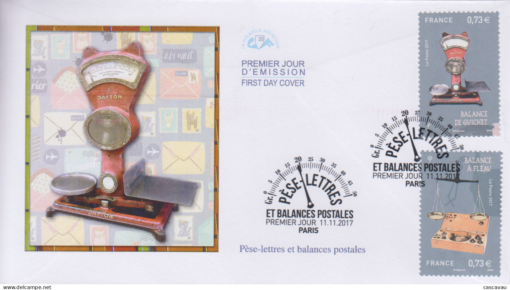 Enveloppe   FDC   1er   Jour    FRANCE    Les   Pése - Lettres   Et   Balances  Postales    2017 - 2010-2019