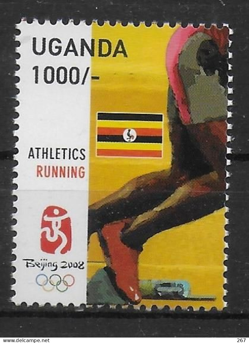 OUGANDA  N° 2220  * *  Jo 2008 Course - Athletics