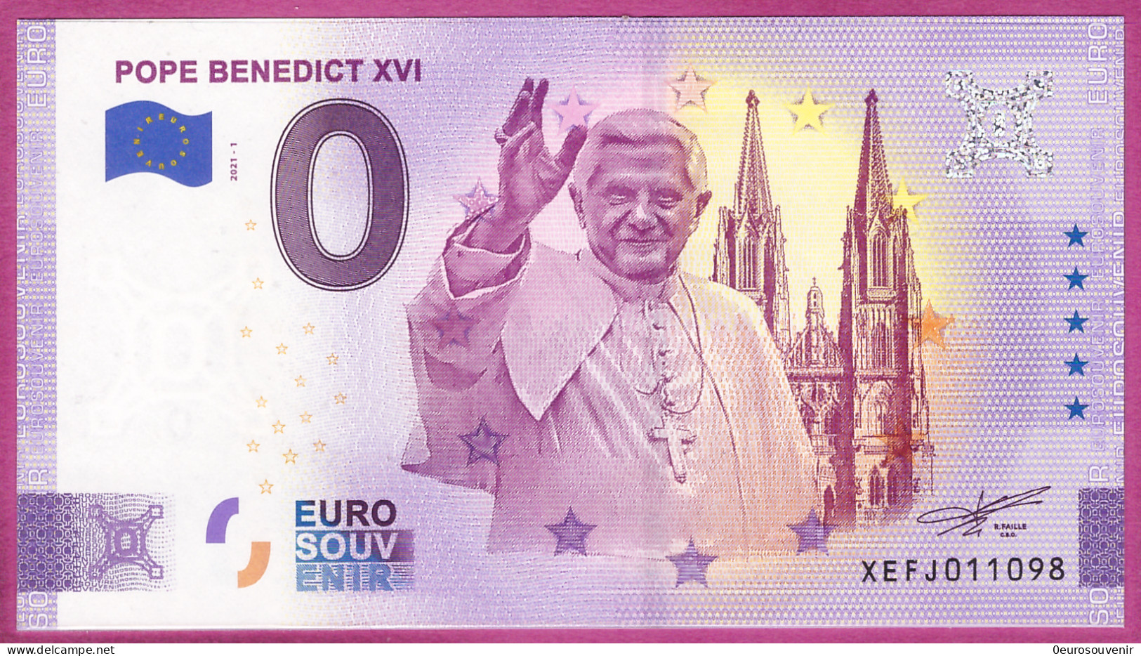 0-Euro XEFJ 2021-1 POPE BENEDICT XVI - PAPST BENEDIKT XVI. - Prove Private