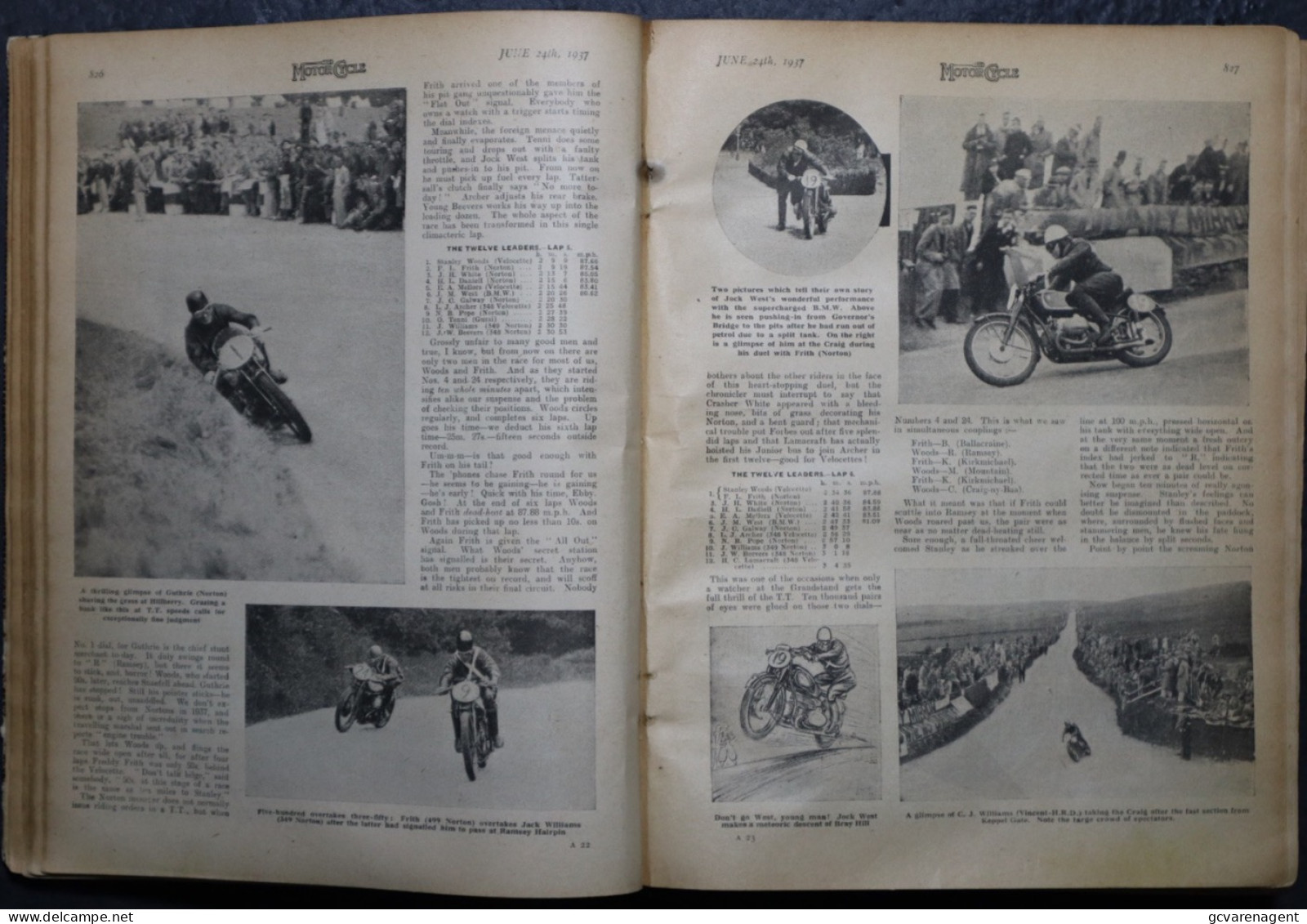 THE MOTOR CYCLE  - JUNE 17th 1937 N° 1784  TO NOVEMBER 18th 1937  = 270 X 215 X 5 CM  = BOUND EPISODES  SEE IMAGES - 1900-1949