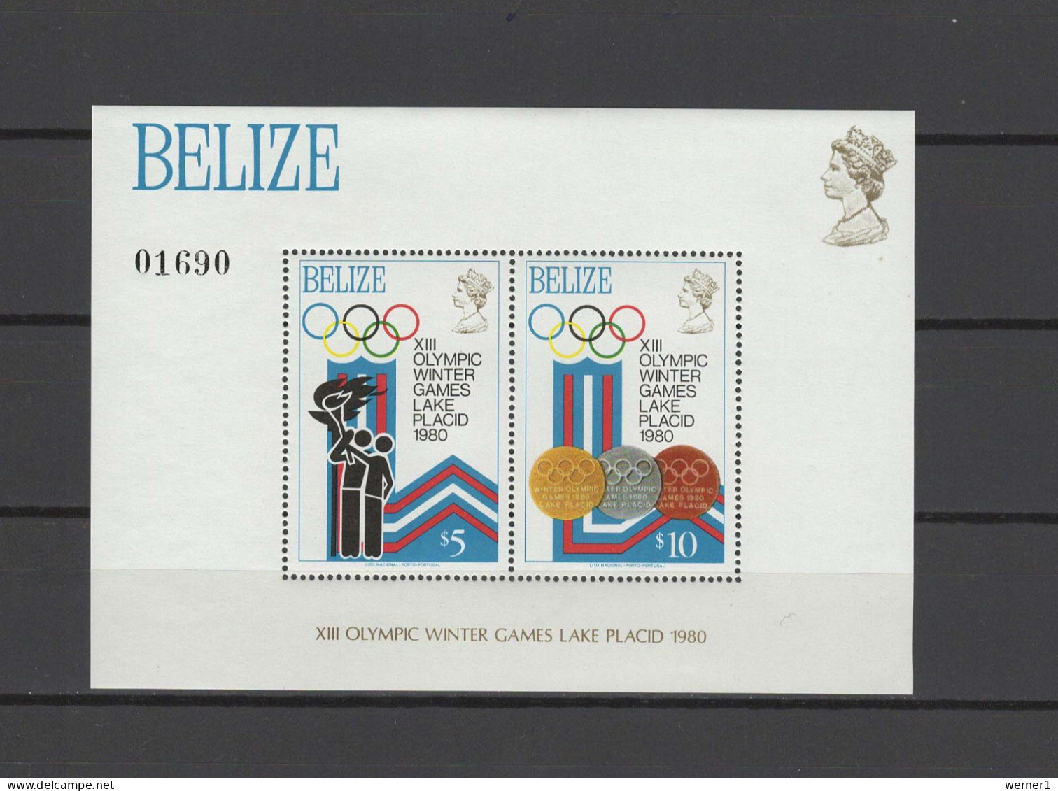 Belize 1979 Olympic Games Lake Placid S/s MNH - Inverno1980: Lake Placid