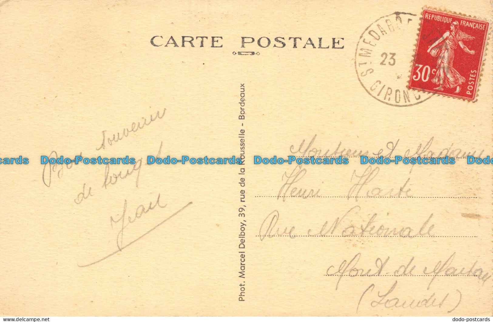 R084289 Camp Militaire De Souge. Mess Des Officiers. M. D. No 8 - Monde