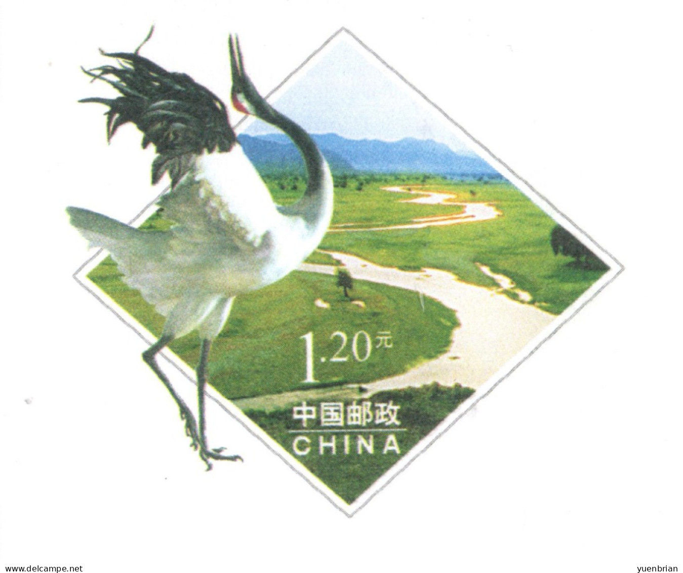 China 2006, Postal Stationary, Pre-Stamped Cover, Crane, MNH** - Cranes And Other Gruiformes