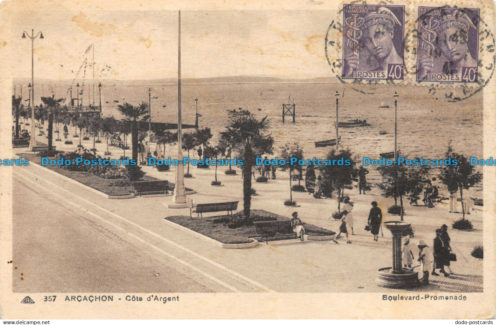 R084951 Arcachon. Cote D Argent. Boulevard Promenade. 1941 - Monde