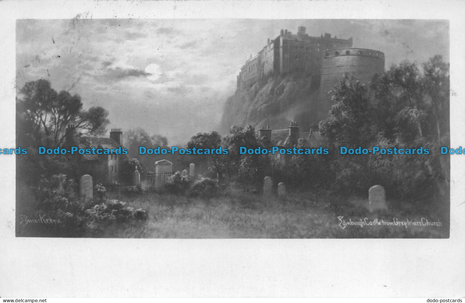 R084302 Edinburgh Castle From Greyfriars Church. Charles Worcester. Chic. 1918 - World