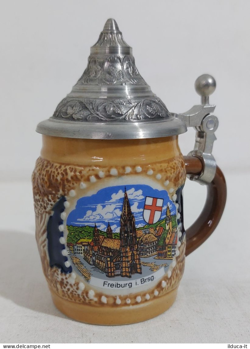 66069 Boccale Birra In Ceramica E Metallo - Friburg - Gerz H. 10 Cm - Tasas