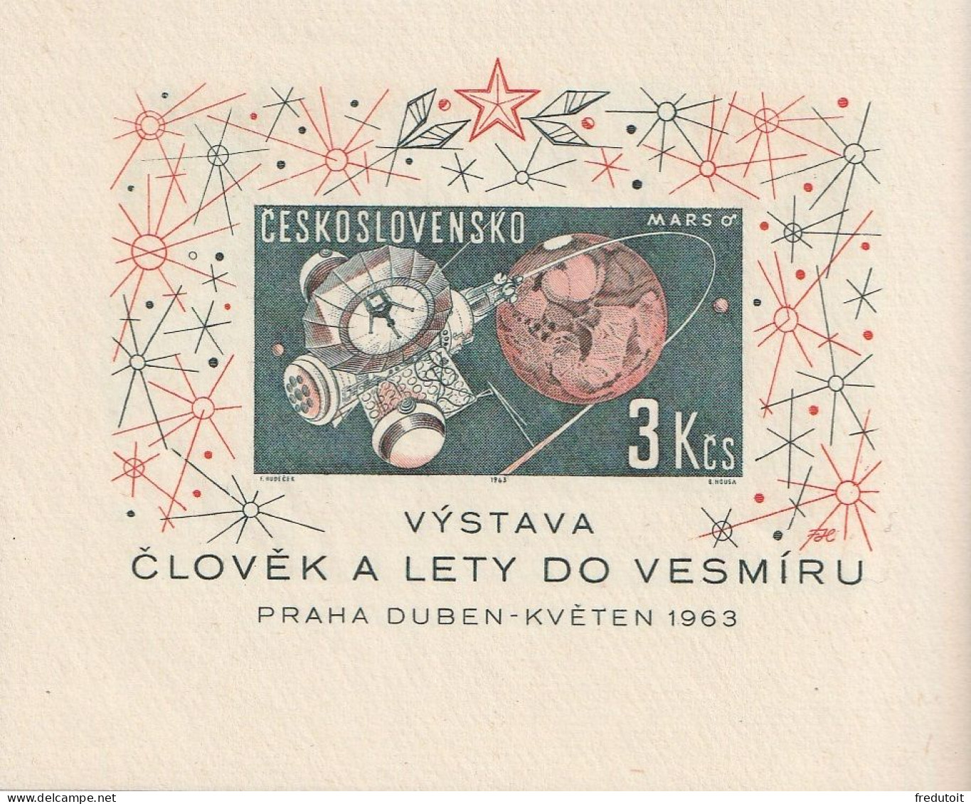 TCHECOSLOVAQUIE - BLOC N°23 ** (1963) Exposition Du Cosmos - Blocks & Kleinbögen