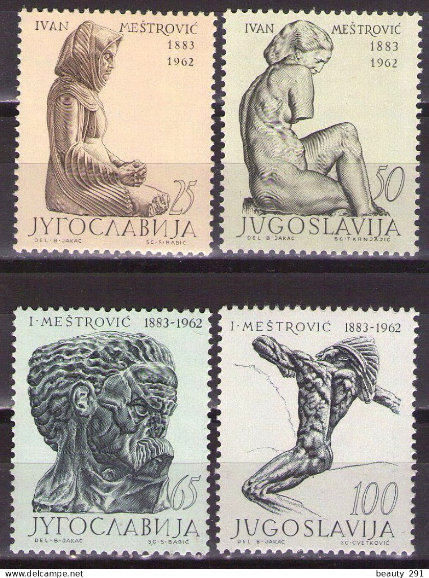 Yugoslavia 1963 - Sculptures By Ivan Mestrovic - Mi 1052-1055 - MNH**VF - Nuevos