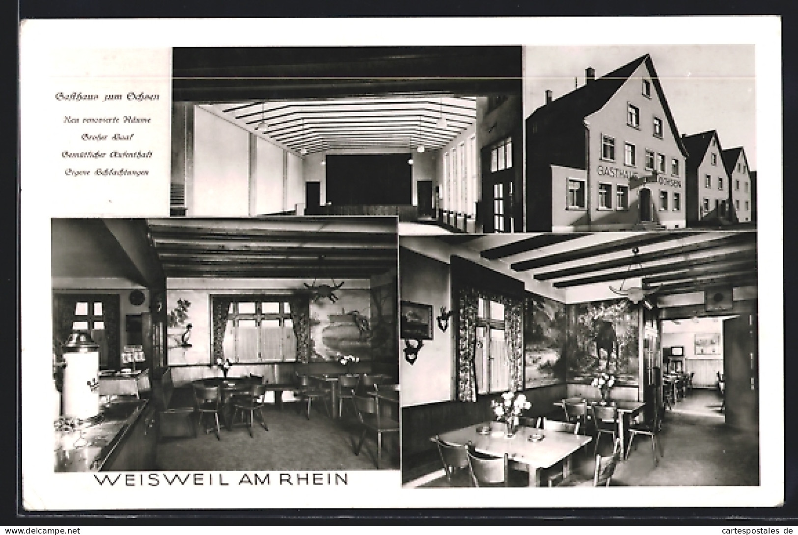 AK Weisweil Am Rhein, Gasthaus Zum Ochsen, Innenansichten  - Andere & Zonder Classificatie