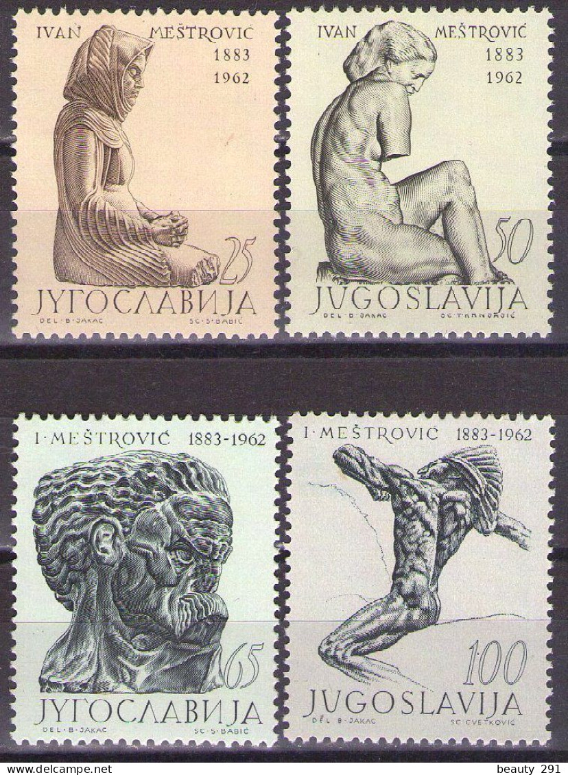 Yugoslavia 1963 - Sculptures By Ivan Mestrovic - Mi 1052-1055 - MNH**VF - Nuevos