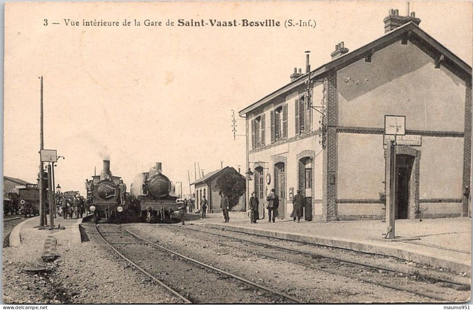 76 SAINT VAAST BOSVILLE - VUE INTERIEURE DE LA GARE - Autres & Non Classés