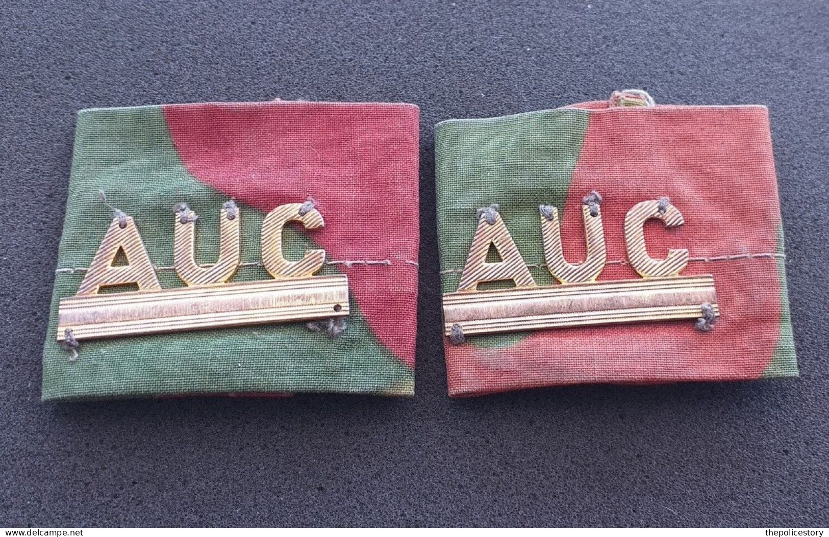 Coppia Tubolari Vintage Per Mimetica E.I. Da AUC Anni '70/80 - Army