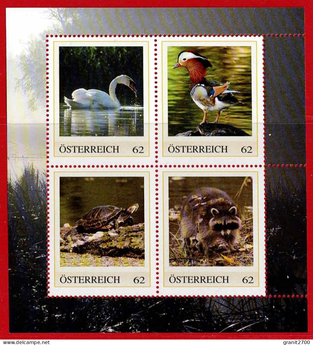 PM 4 Er Block Tiere  Lt. Scan Postfrisch - Personnalized Stamps