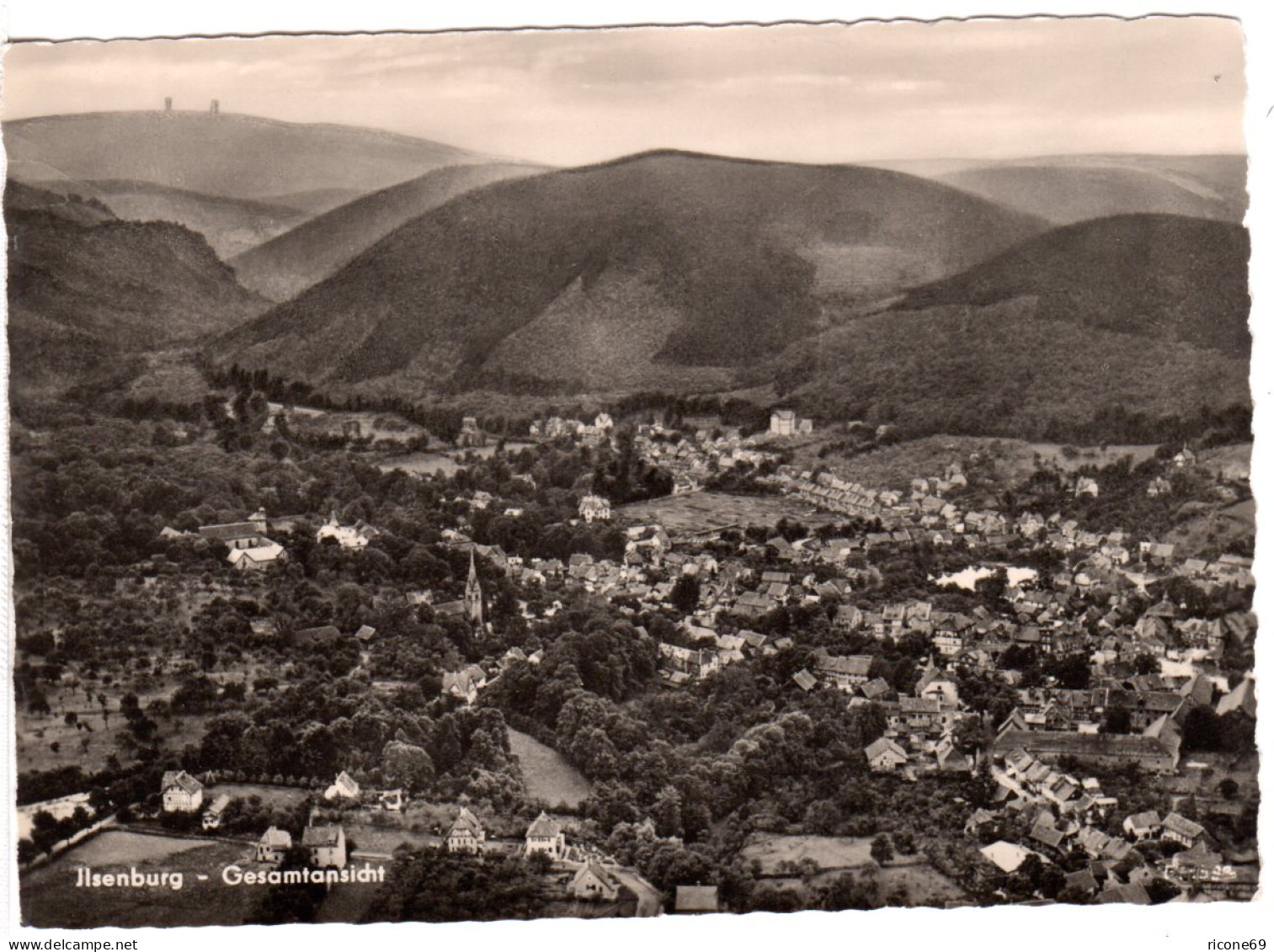 Ilsenburg, Gesamtansicht V. Oben, Ungebr. Sw-AK - Andere & Zonder Classificatie