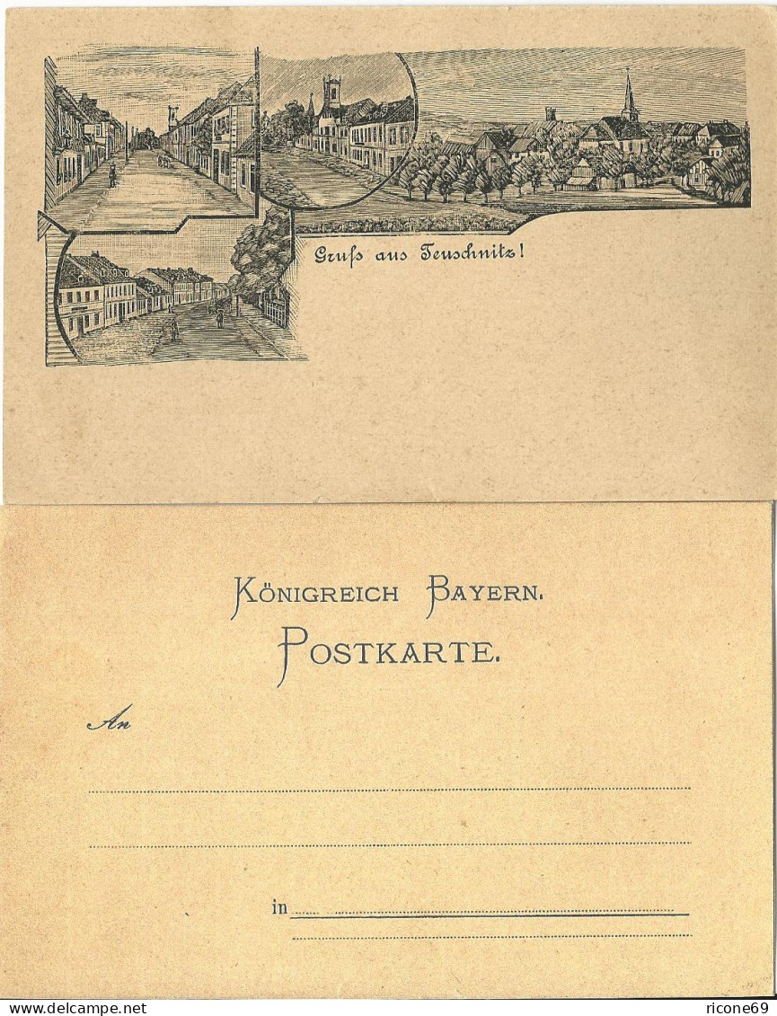 Bayern, Ca. 1888, Ungebr.  AK-Vorläufer Gruß Aus Teuschnitz - Altri & Non Classificati