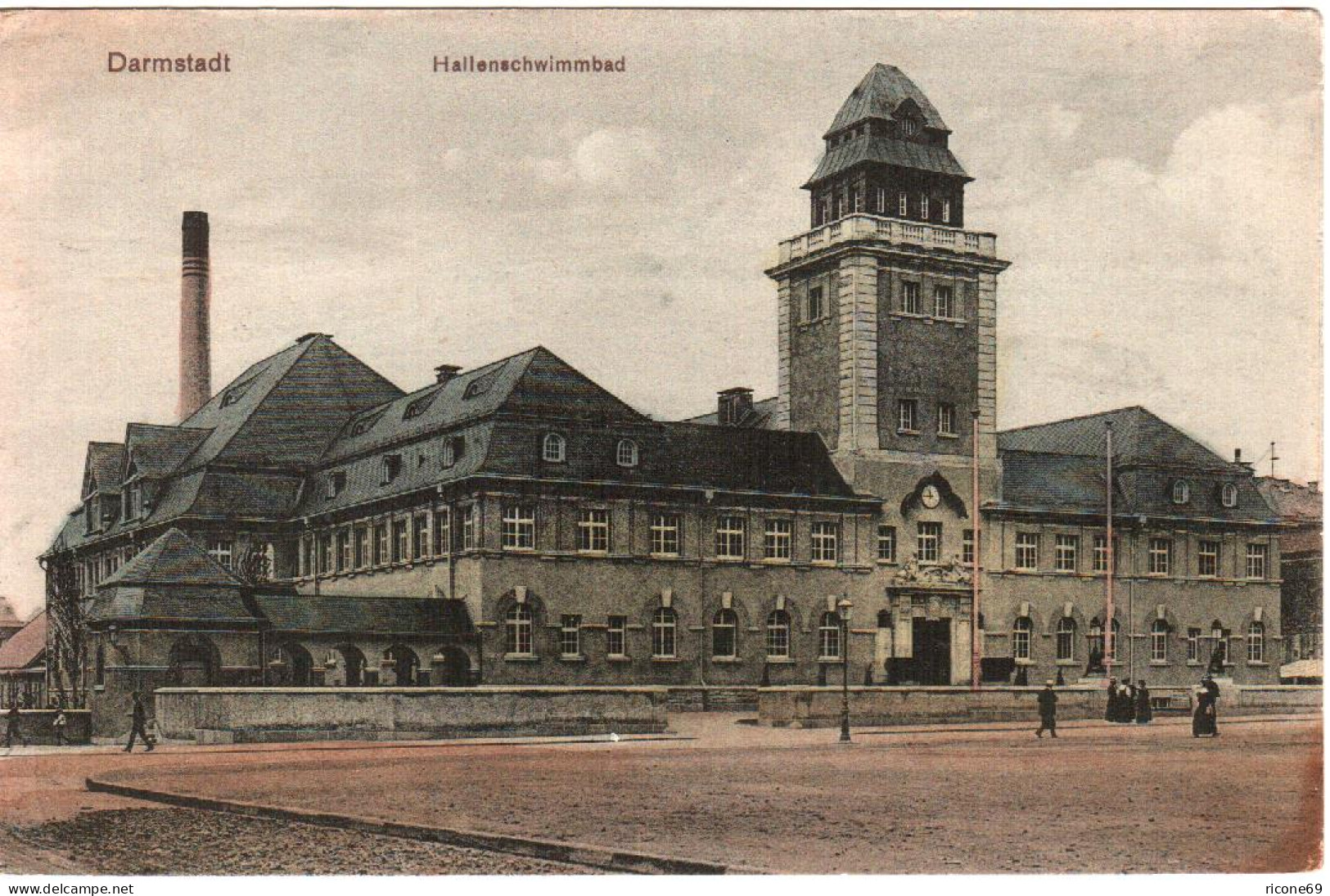 Darmstadt Hallenschwimmbad, Ungebr. Sw-AK. - Altri & Non Classificati