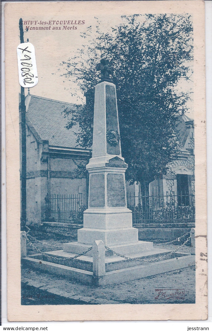 CHIVY-LES-ETROUVELLES- MONUMENT AUX MORTS-VOIR AFFRANCHISSEMENT AU DOS - Sonstige & Ohne Zuordnung