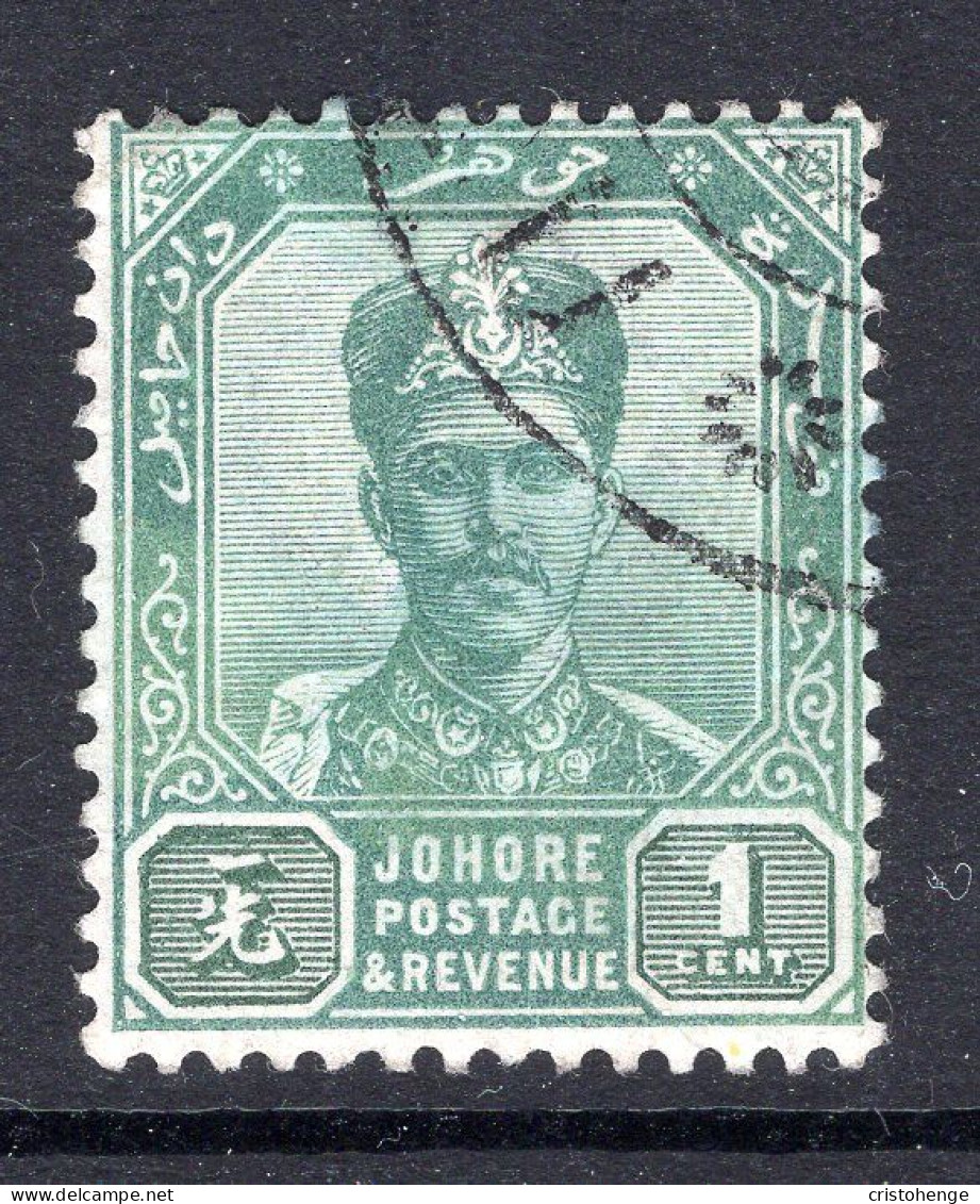 Malaysian States - Johore - 1896-99 Sultan Ibrahim - 1c Green Used (SG 39) - Johore