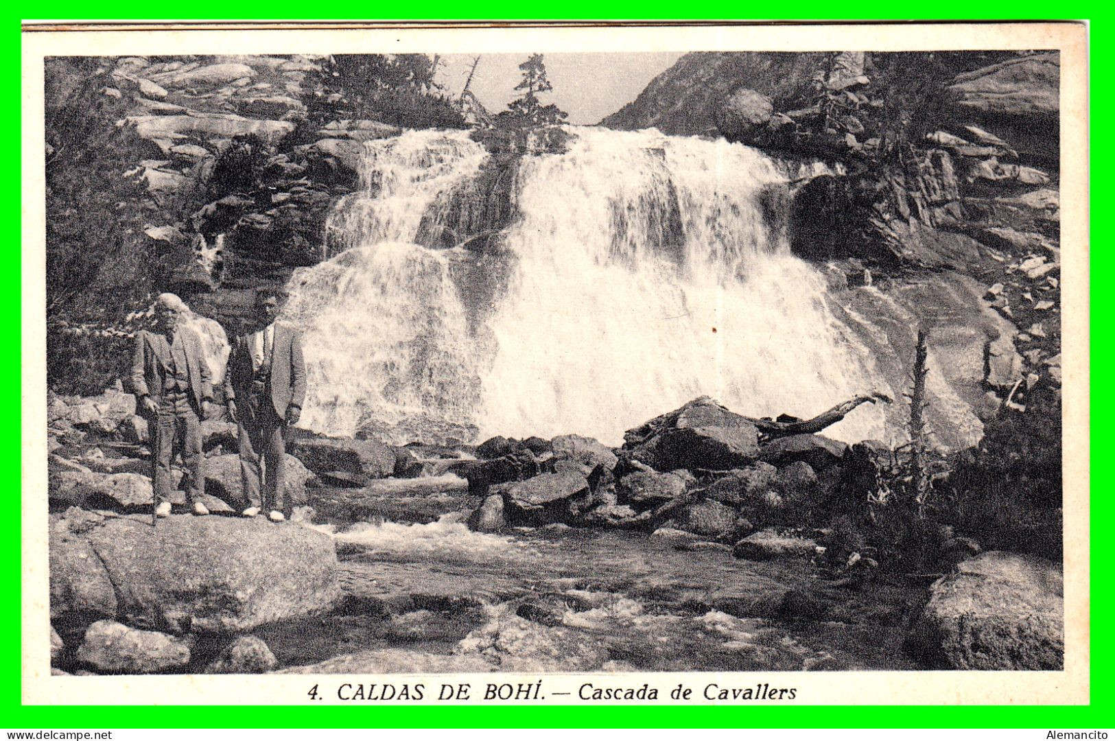 ESPAÑA ( LERIDA ) CALDAS DE BOHI CASCADA DE CAVALLERS POSTAL MUY ANTIGUA - Lérida