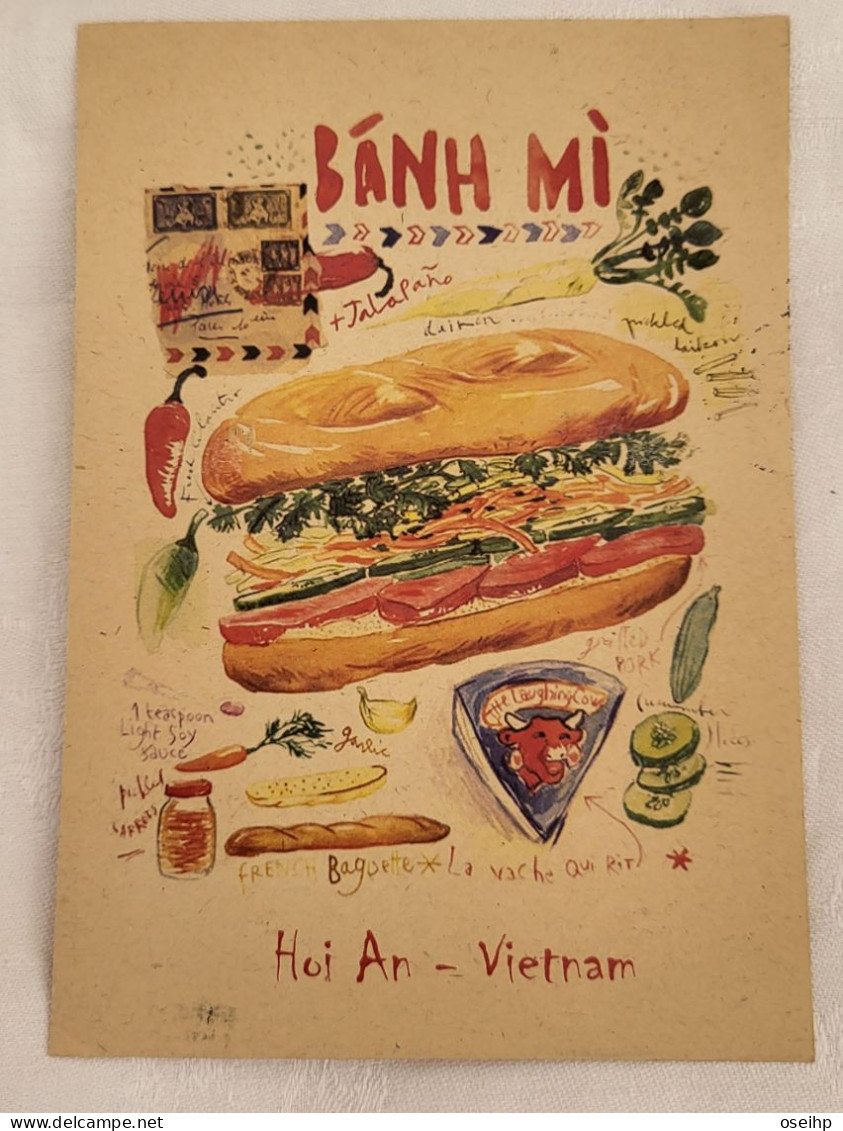 CPM Carte Postale Hoi An Vietnam BANH MI Pub LA VACHE QUI RIT The Lawghing Cow - Recepten (kook)