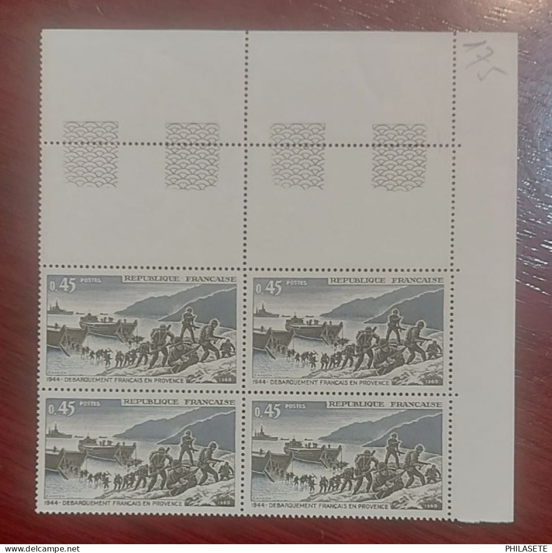 France 1969 Bloc De 4 Timbres Neuf** YV N° 1605 Débarquement En Provence - Neufs