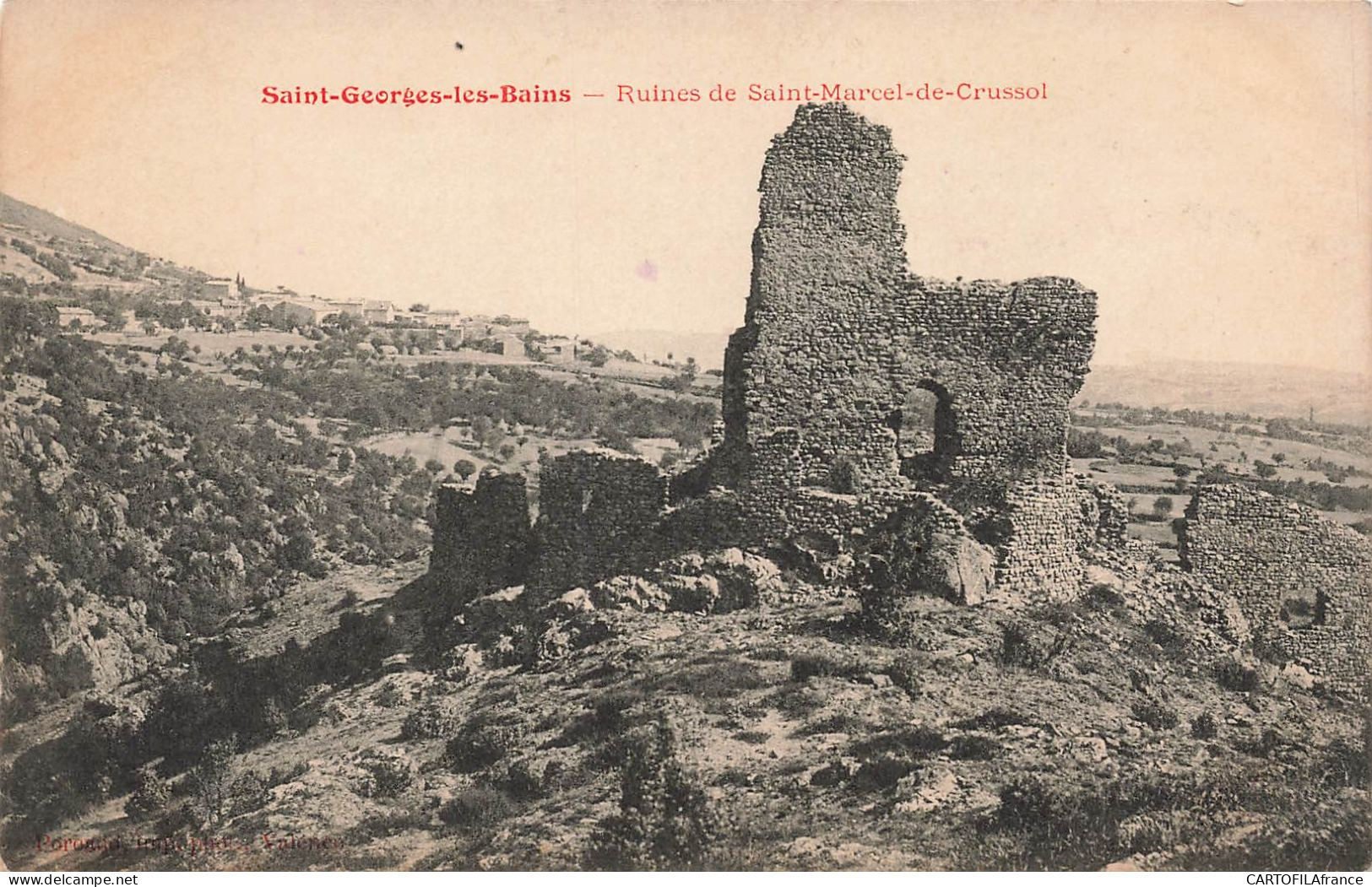 ARDECHE  SAINT GEORGES LES BAINS Ruines De Saint Marcel De Crussol - Other & Unclassified