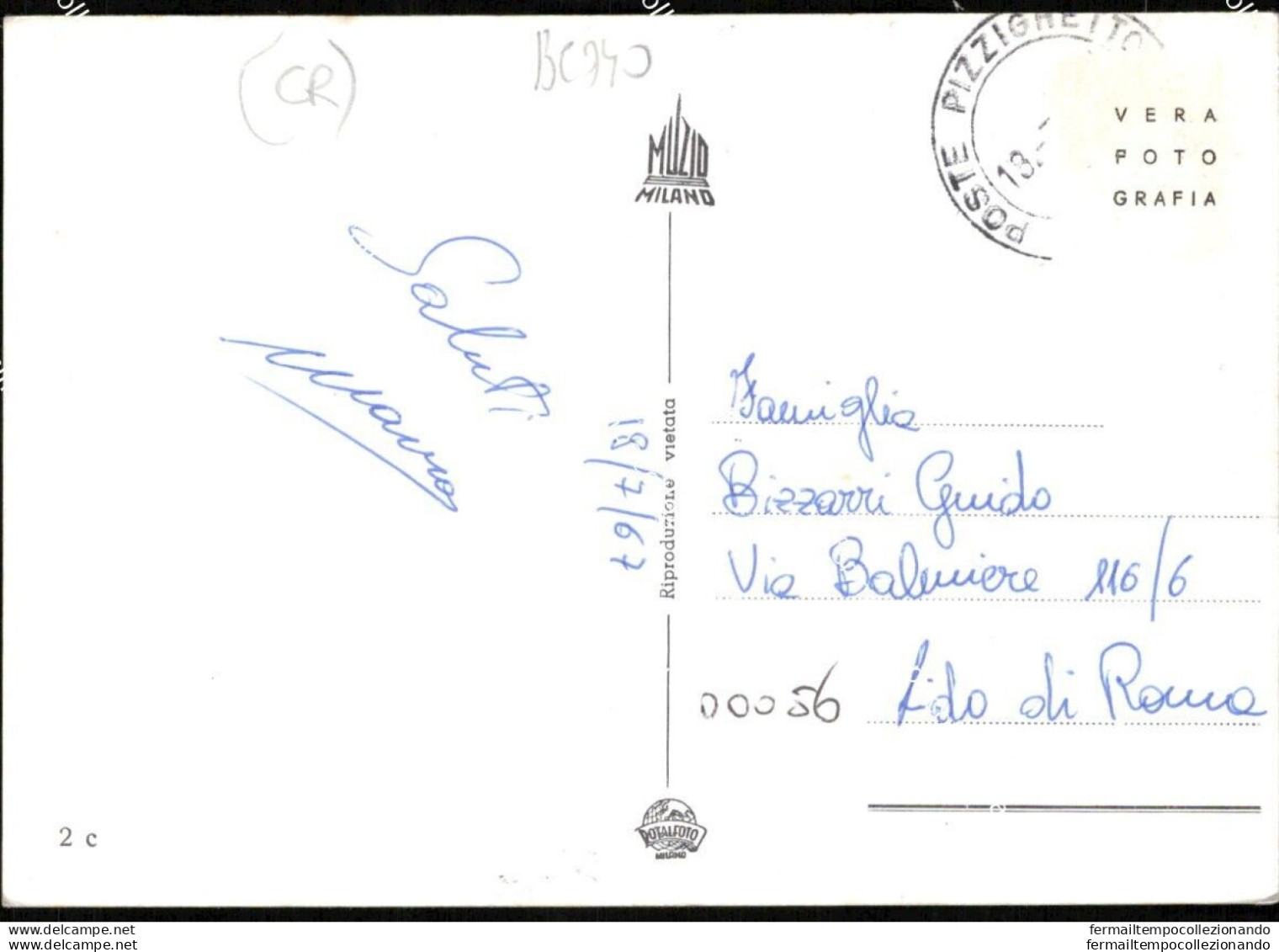 Bc740 Cartolina Saluti Da Pizzighettone Provincia Di Cremona Lombardia - Cremona