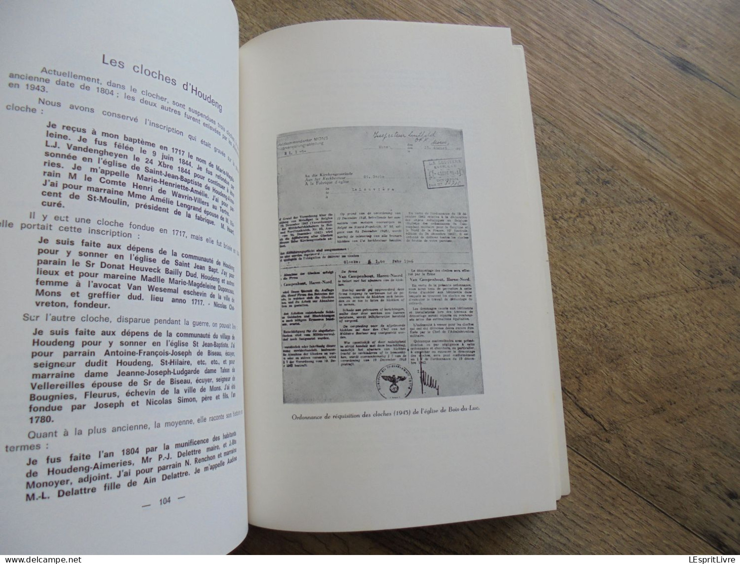 UN CLOCHER EN AIMERIES W Staquet Régionalisme Hainaut Houdeng Paroisse Guerre 14 18 Eglise Cloches Seigneurie Seigneurs