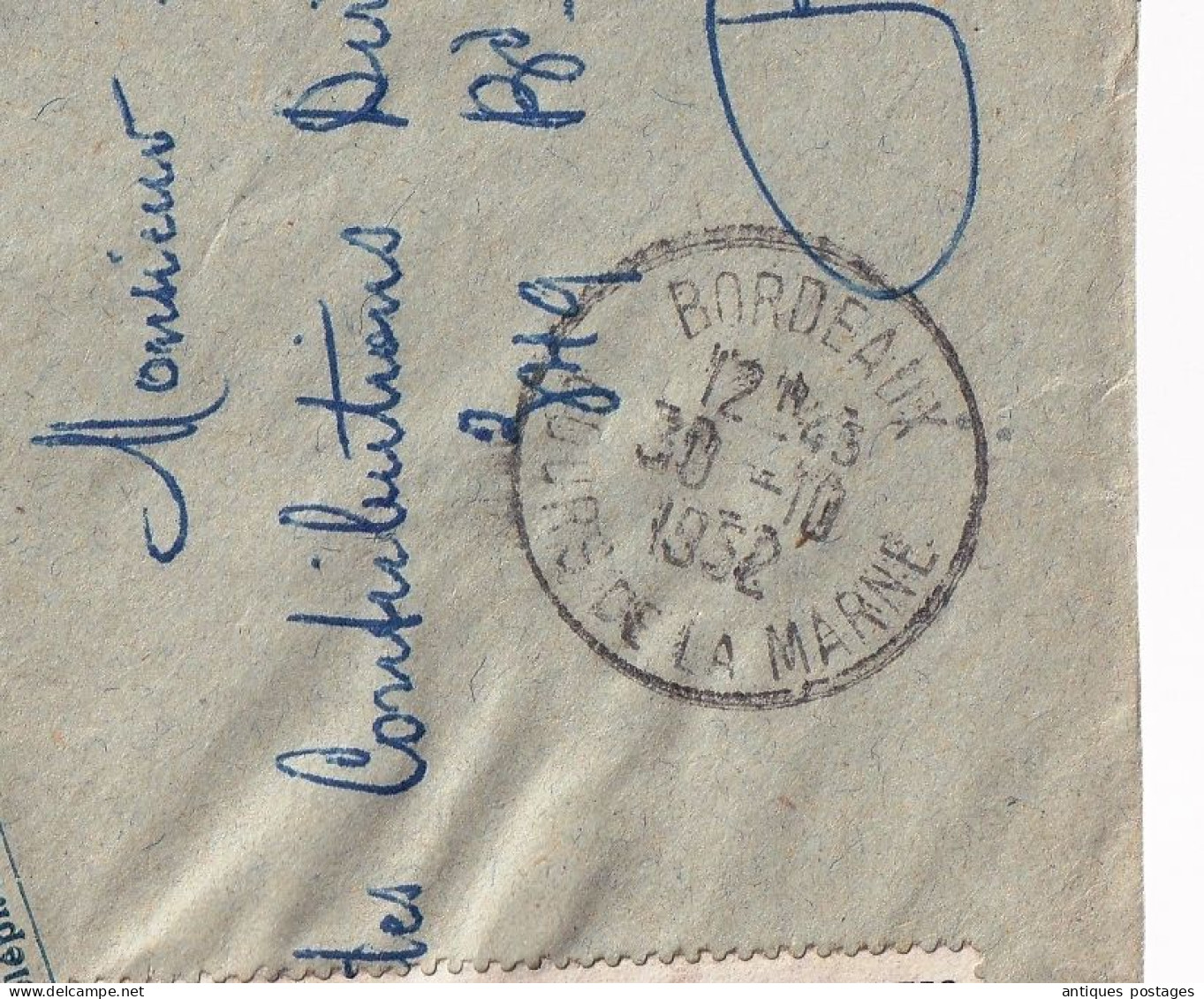 Lettre 1952 Recommandée Bordeaux Cours De La Marne Gironde Charbon Malécot Paire Arbois Jura 15F - Briefe U. Dokumente