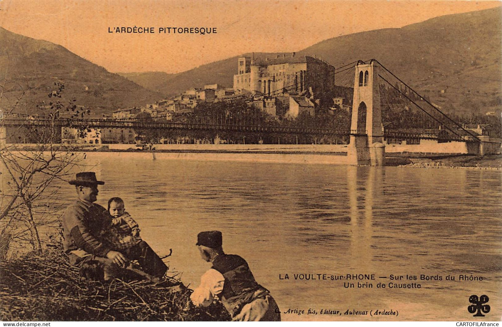 ARDECHE  LA VOULTE SUR RHONE Sur Les Bords Du Rhône Un Brin De Causette - La Voulte-sur-Rhône