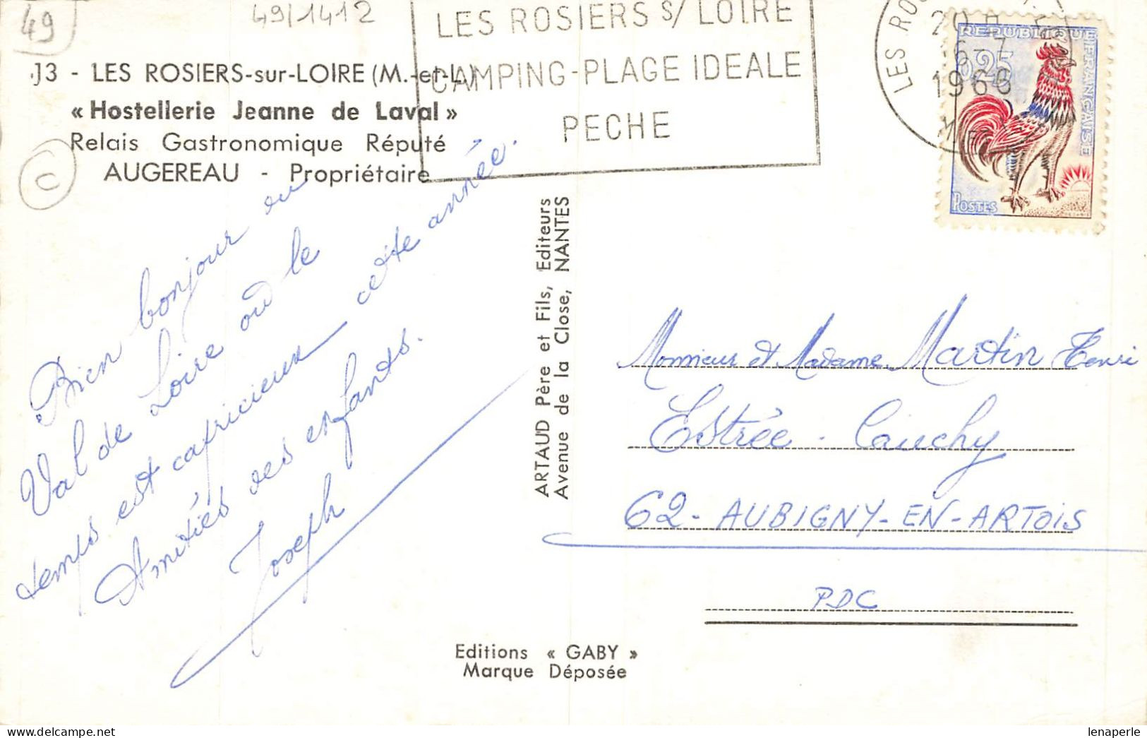 D9040 Les Rosiers Sur Loire Hostellerie Jeanne De Laval - Cholet