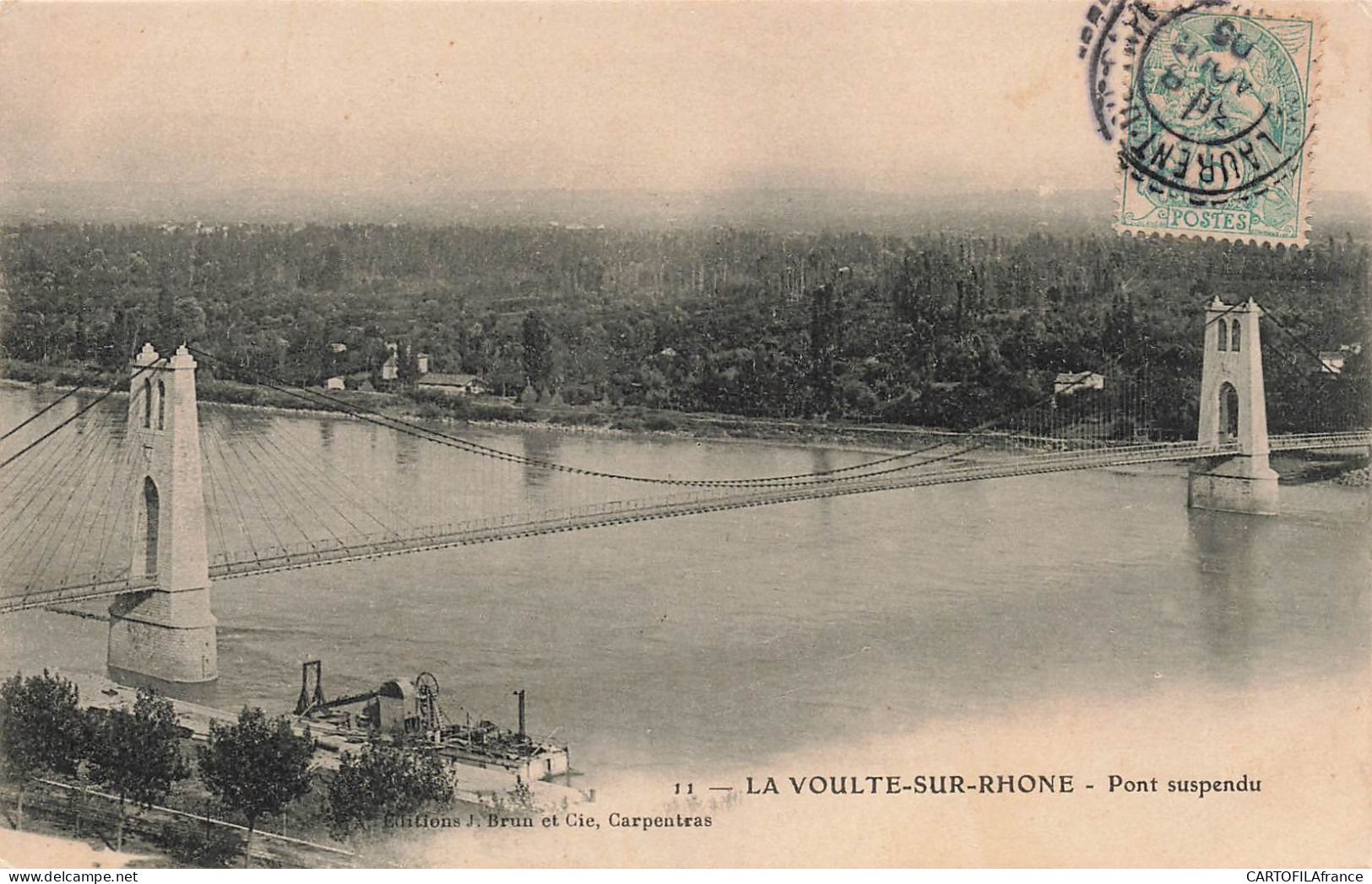 ARDECHE  LA VOULTE SUR RHONE Pont Suspendu - La Voulte-sur-Rhône