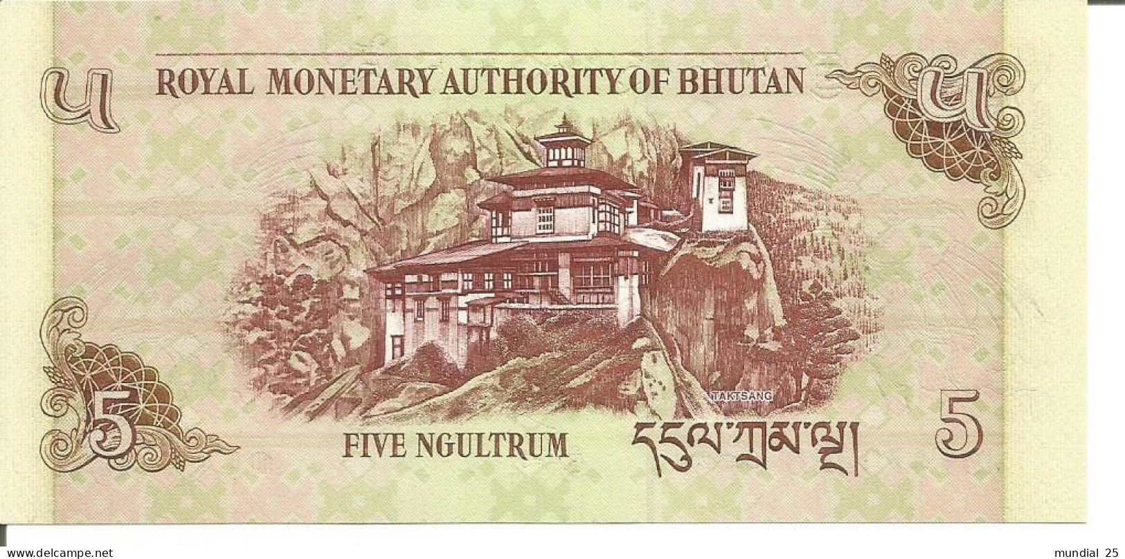 BHUTAN 5 NGULTRUM SERIES 2006 - Bhután