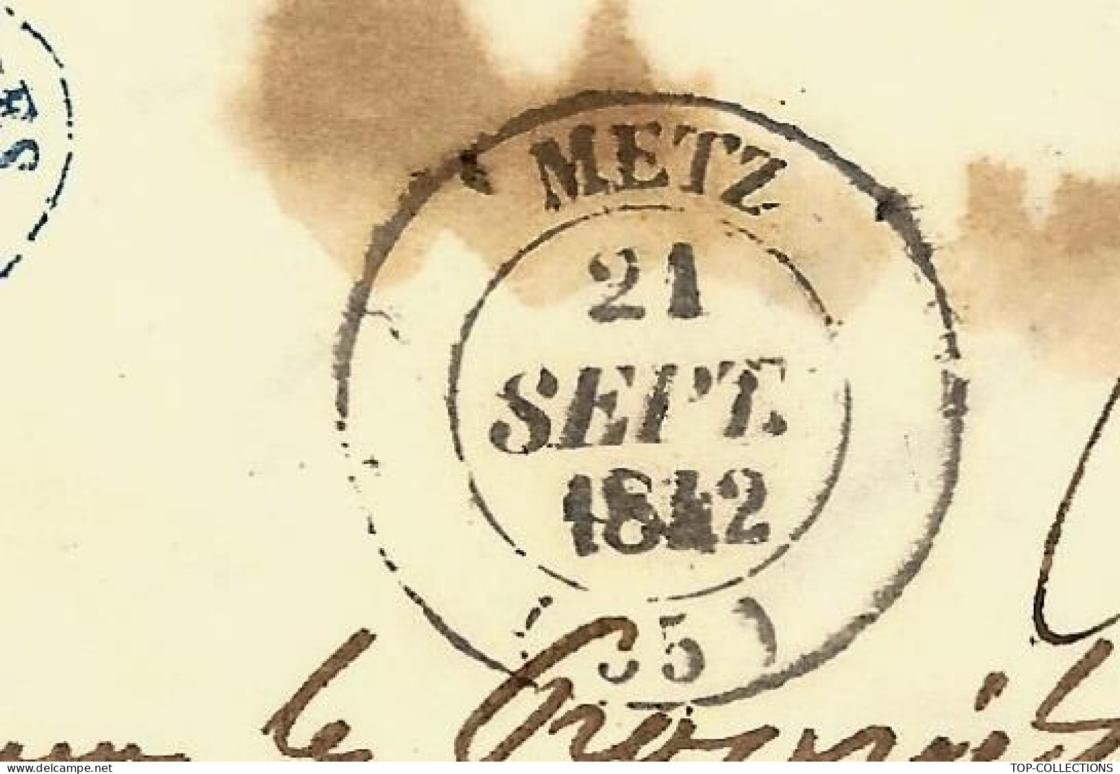 1841 JUDAICA RARE LETTRE ENTETE LIPPMANN ET MAYER Nég. EN Métaux à Metz => Prop. Faiencerie de St Clément Luneville