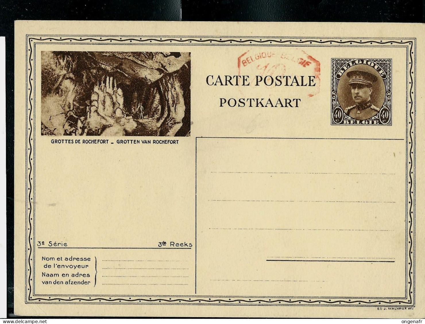 Carte Illustrée Neuve N° 11.M1. Vue 14: Grottes De Rochefort - Briefkaarten 1909-1934