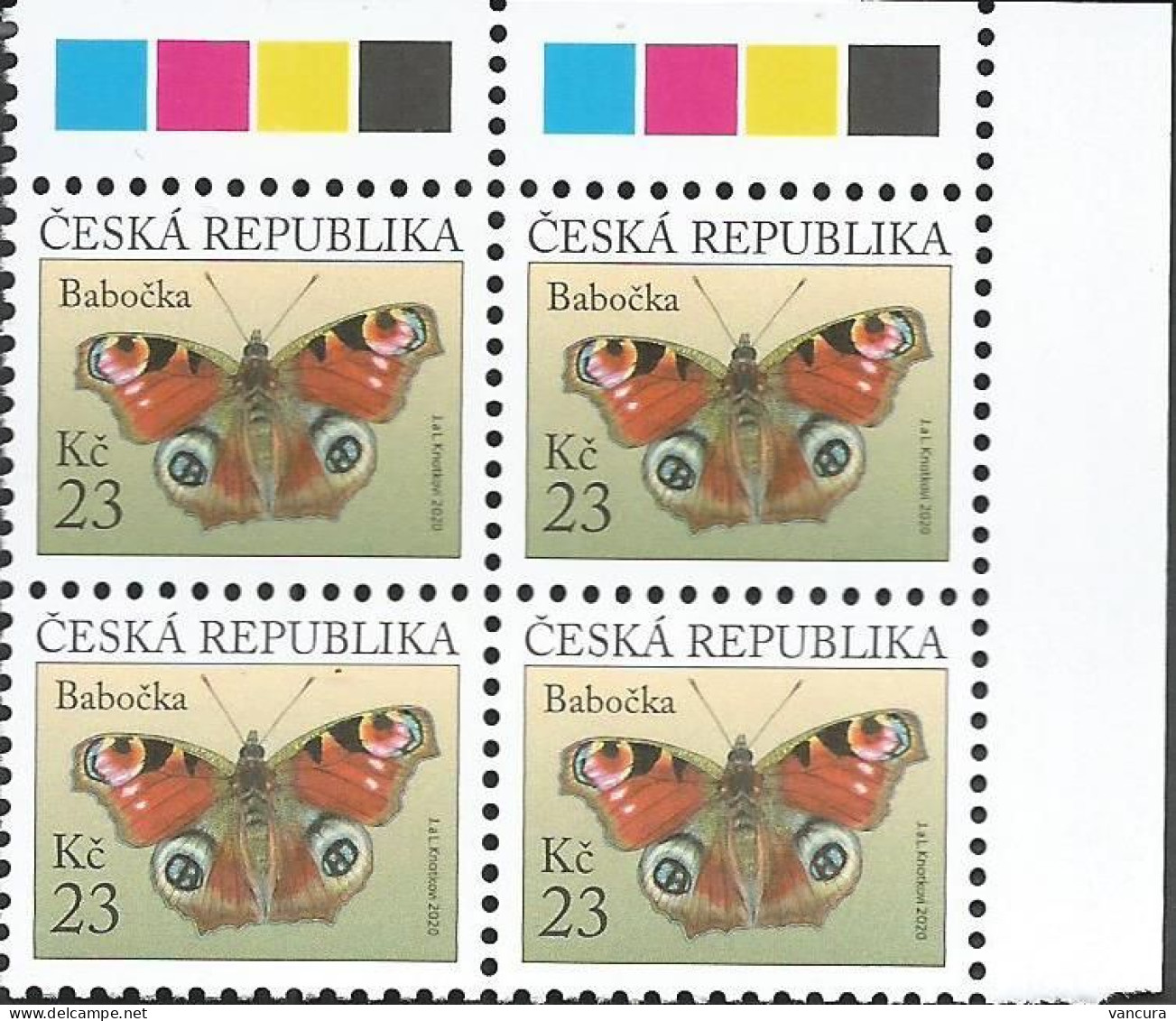 1103 Czech Republic Peacock Butterfly 2020 - Vlinders